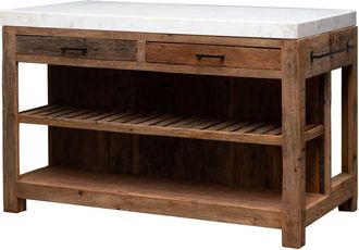 Chehoma Consola de madera marr&oacute;n