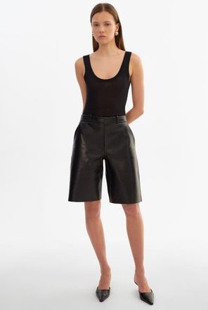 LaMarque Lotta | Leather Bermuda Shorts in Black at Nordstrom, Size X-Small