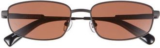 Jacquemus The Sera Aviator Sunglasses in Matt Black/Black/Chocolate at Nordstrom