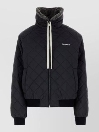Miu Miu polyester down jacket high collar quilting
