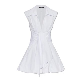 Balmain Cotton Shirt Dress - female - Balmain - Short Dresses - White - XS - Dresses