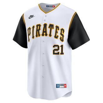 Nike Roberto Clemente Pittsburgh Pirates Cooperstown Nike Mens Dri-FIT ADV MLB Limited Jersey in White | CO2507M8QBT-0CN