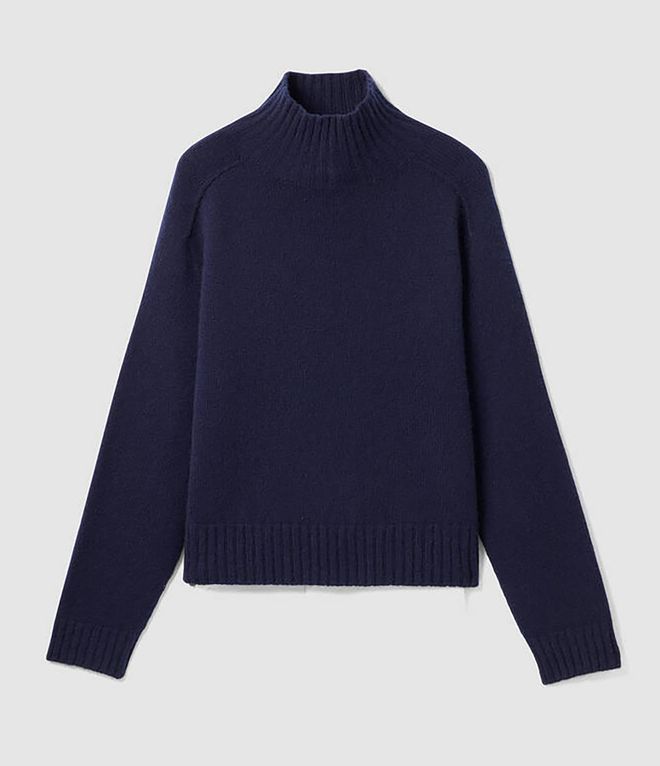 Eric Bompard Pull Col Montant Cachemire Marine dès 390,00 € sur