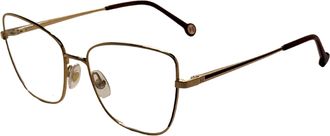 Carolina Herrera Womens 56 mm Burgundy Gold Eyeglasses