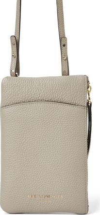 Bruno Magli Serena Leather Zip Pouch Lanyard in Beige at Nordstrom Rack