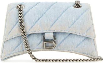 Balenciaga Denim Crush S Shoulder Bag