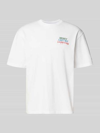 MC2 Saint Barth T-Shirt mit Statement-Print und Rundhalsausschnitt in Weiss, Gr&ouml;&szlig;e XXL
