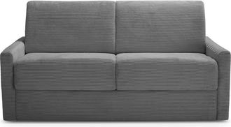 Calicosy Sofá cama de 3 plazas en terciopelo L175 cm - Gris marengo