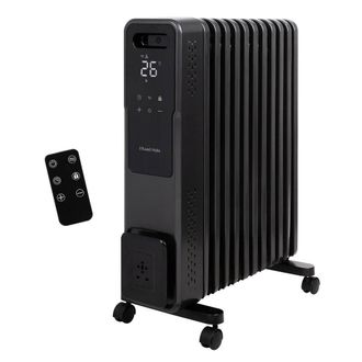 Russell Hobbs Electric Heater 11 Fin 2500W Oil Filled Radiator RHOFR2500-M-D in Black