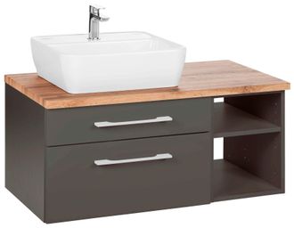 WELLTIME Waschbeckenunterschrank »Davos« Badmöbel, Waschtisch inkl. Waschbecken, Breite 90 cm