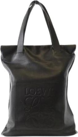 Loewe Pre-owned Tote Bags, female, Black, Size: ONE SIZE Pre-owned calf shopper bag