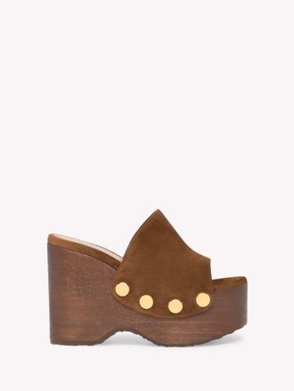 Gianvito Rossi Ard&egrave;a Mules in Brown Leather at Nordstrom, Size 39.5