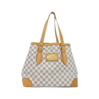 Louis Vuitton Pre-owned Tote Bags, female, Multicolor, Size: ONE SIZE Pre-owned Damier Azur Hampstead tote bag