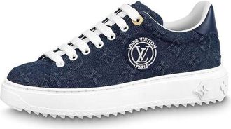 Louis Vuitton (WMNS) LOUIS VUITTON Time Out Sneakers Blue Denim Mesh 1AADME