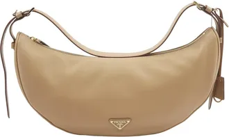 Prada Tassen, Dames, Roze, ONE Size, Demi-Lune Large Schoudertas