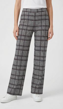 MAC Broeken Stoffhose MAC CHIARA, Damen, Gr. 34, L&auml;nge 32, burgundy check, Web, Obermaterial: 90% Polyester, 10% Elasthan, bedruckt, weit kn&ouml;chellang, Hosen Stoff