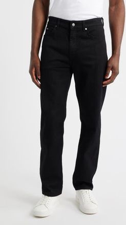 BOSS Ogden Straight Leg Jeans in Black at Nordstrom, Size 40 X 32