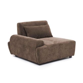 Oviala Sill&oacute;n derecho para sof&aacute; modular respaldo ajustable de 109 cm marr&oacute;n
