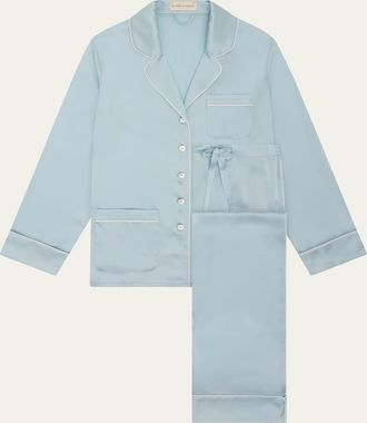 Olivia Von Halle Coco Solid Silk Satin Pajama Set