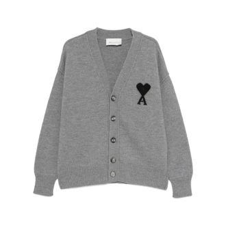 Ami Truien & Vesten, Heren, Grijs, S, Ami de Coeur Cardigan