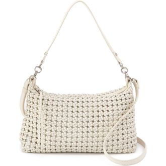 Hobo Avon Woven Leather Shoulder Bag in Whitecap at Nordstrom