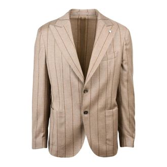 L.B.M. 1911 L.b.m. 1911, Heren, Pakken, Beige, Maat: 2XL Wol