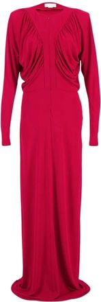 Stella McCartney Gedrapeerde Cr&ecirc;pe Jersey Avondjurk - Dames - Avondkleed - Roze - M - Kleedjes