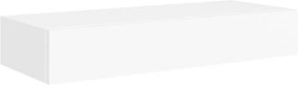 vidaXL Estante con cajón de pared mdf blanco 60x23,5x10 cm Vidaxl