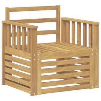 vidaXL 2 Pieza Conjunto De Sof&aacute;s De Exterior Madera De Acacia S&oacute;lida Vidaxl