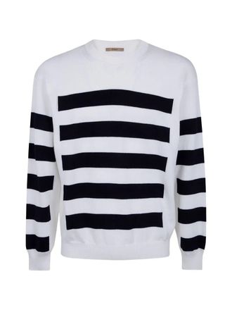 Nuur Two Tone Stripes Crew Neck Sweater