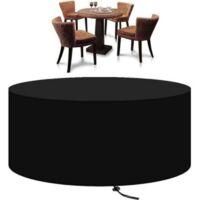OEM Funda Redonda Para Muebles De Jard&iacute;n, Fabricada En Tejido Oxford 210d Grueso Y Resistente, Ideal Para Conjuntos De Mesa Y Sillas De Jard&iacute;n, Dimensione