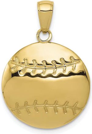 Diamond2Deal 10k Yellow Gold Diamond-Cut Baseball Charm