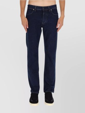 Stone Island five-pocket trousers with belt loops and contrast stitching