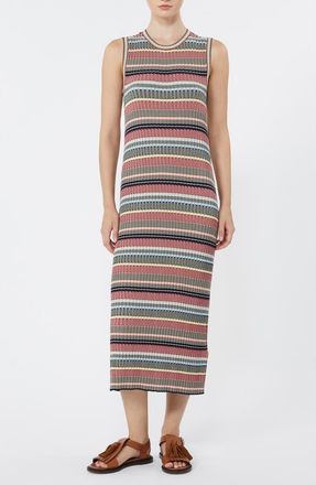 Max Mara Stripe Knit Tank Dress in Multicolour at Nordstrom, Size Medium