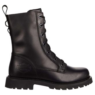 Harley-Davidson Harley Davidson Beason 7 Inch Lace Leather Womens Ankle Boots - Black - Size:UK 7.5