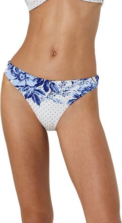 Reiss Johannah High Waist Bikini Bottoms in Blue/Ivory at Nordstrom, Size 10 Us