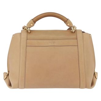 Ferragamo Suzanna Satchel Smooth Leather Beige Leather Handbag (Pre-Owned)
