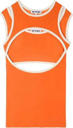 Sunnei Canotta elasticizzata - Arancione