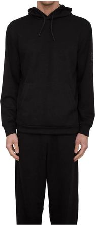 Emporio Armani Zwarte Sweatshirt Stijlvolle Casual Mode Kleding - Heren - Hoodies - Zwart - XL - Polyester - Hoodies & sweatvesten
