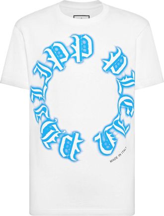 Philipp Plein Gothic Plein cotton T-shirt - men - Cotton - XXXXL - White