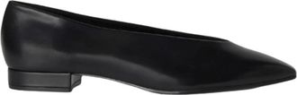 Loro Piana Zwarte Ballerinas van Kalfsleer - Dames - Ballerinas - Zwart - 38 1/2 EU - Leer - Schoenen