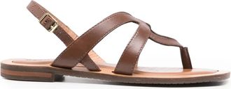 Geox Sozy leather buckled sandals - women - Leather/Calf Leather/Rubber - 36 - Brown