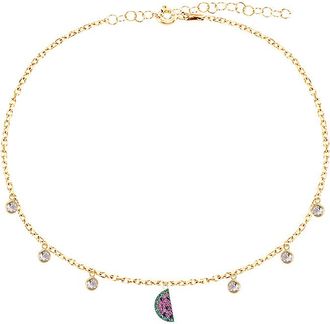 Gabi Rielle Gold Over Silver Cz Anklet