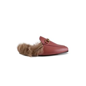 Gucci Princetown Mule - Dames - Slip ons - Roze - 35 1/2 EU - Leer - Schoenen