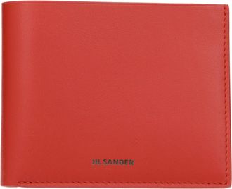 Jil Sander Mens Leather Bifold Wallet - Poppy - One Size