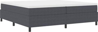 vidaXL Vidaxl - Cama Tipo Box Spring Gris Oscuro Y Blanco 203 X 200 X 60 Cm