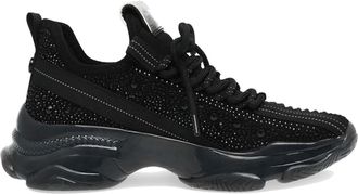 Steve Madden Womens Maxilla R E J B Sneakers - Black Fabric - Size UK 3