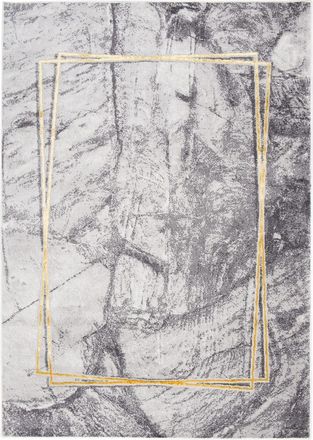 Tapiso Alfombra de salón gris oro mármol 120 x 170 cm