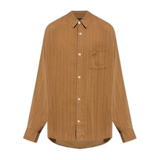 AllSaints Carlyle Shirt - Heren - Casual Overhemden - Bruin - XL - Overhemden