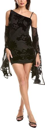 Tom Ford Velvet Burnout Silk-Blend Mini Dress